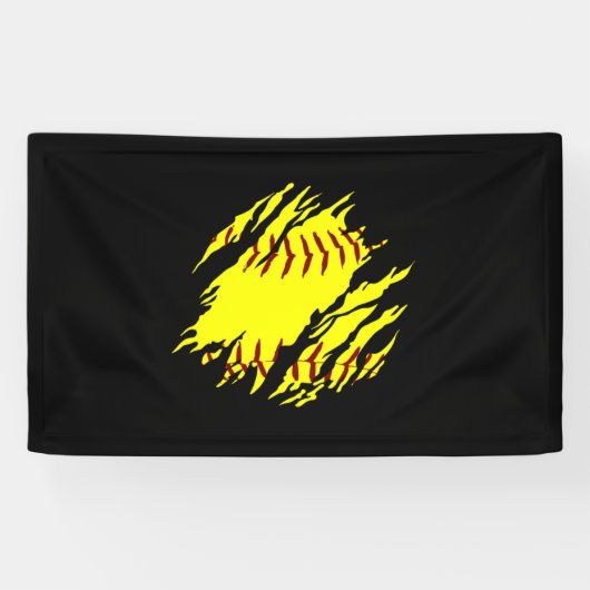 Banderoles Filles Softball Stitch (Horizontal)