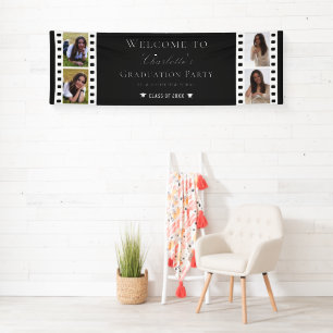 Banderoles Filmstrip Four Photo Collage Graduation Black
