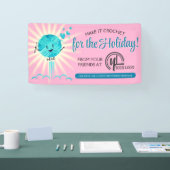 Banderoles Fils heureux de Noël crochet crochet d'artisanat e (Salon professionnel)