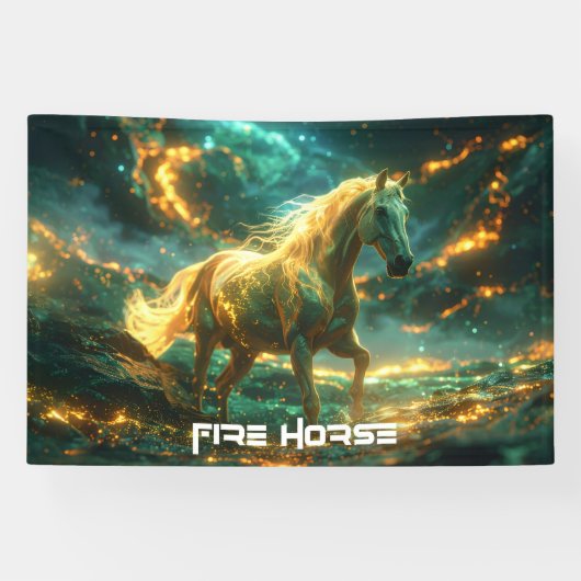BANDEROLES FIRE HORSE - CHINESE ZODIAC -  (Horizontal)