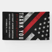 Banderoles Firefighter Retirement Party Anniversary Red Line (Horizontal)