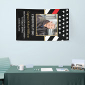 Banderoles Fireman Photo Red Line Flag Firefighter Retirement (Salon professionnel)