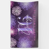 Banderoles Fireworks Sweet 16 Purple ID984 (Vertical)