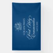 Banderoles First Communion Blue banner backdrop (Verticale)