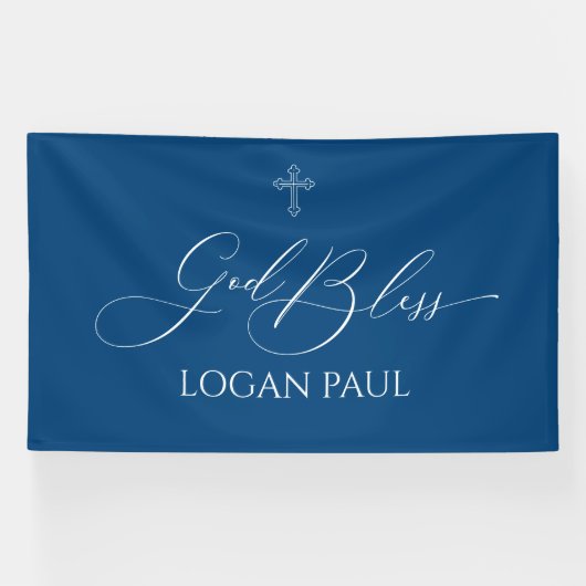 Banderoles First Communion God Bless Sage banner backdrop (Horizontal)