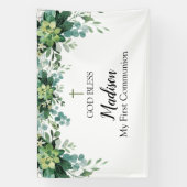 Banderoles First Communion Greenery backdrop (Verticale)