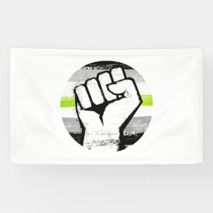 Banderoles Fist Circle Imprimé Fierté Agender