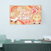 Banderoles Five est Vibe Retro Anniversaire Banner (Salon professionnel)