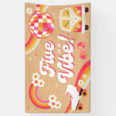 Banderoles Five est Vibe Retro Anniversaire Banner (Vertical)