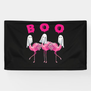 Banderoles Flamant rose Flamant rose Boo Halloween Flamant