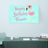 Banderoles Flamant rose rose Tropical 1er anniversaire Décor  (Salon professionnel)