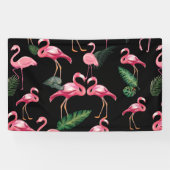 Banderoles Flamants roses Love Motif 4 (Horizontal)