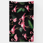 Banderoles Flamants roses Love Motif 4 (Vertical)