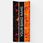 Banderoles Flames Musique Rock & Roll (Vertical)