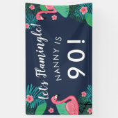 Banderoles Flamingle ! - Fête d'anniversaire tropicale (Vertical)