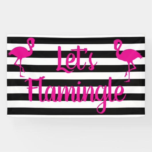 Banderoles Flamingle Flamant rose rose (Horizontal)