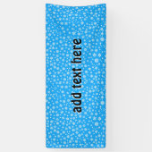 Banderoles Flammes de neige blanches sur Arrière - plan bleu  (Vertical)