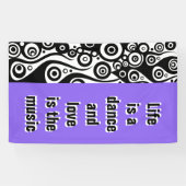 Banderoles Flammes de tatouage & cercles noirs + votre dos. & (Horizontal)