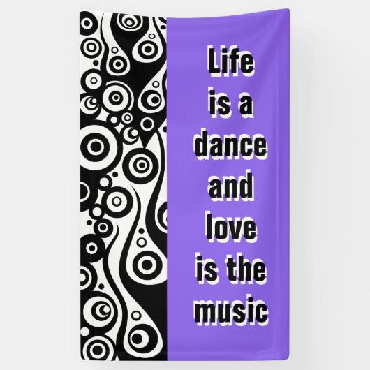 Banderoles Flammes de tatouage & cercles noirs + votre dos. & (Vertical)