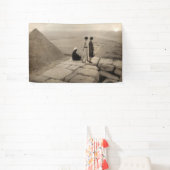 Banderoles Flapper Girls Sunrise Khufu Pyramid, Égypte 1920 (Insitu)