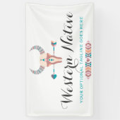 Banderoles Flèche à la mode de crâne rustique de Bohème (Vertical)