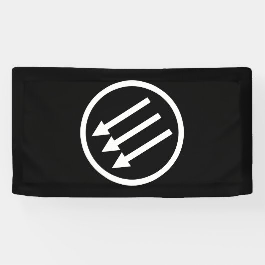 Banderoles Flèches blanches anti-fascisme (Horizontal)