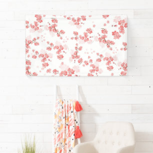 Banderoles Fleur cerise 2