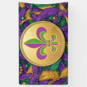 Banderoles Fleur de lis du Mardi Gras (Vertical)