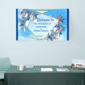 Banderoles Fleur de lune d'aquarelle blanche illustrée (Salon professionnel)