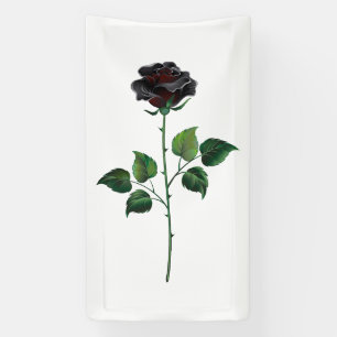 Banderoles Fleur de rose noire