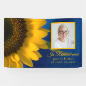 Banderoles Fleur de soleil jaune Célébration de la vie funéra (Horizontal)