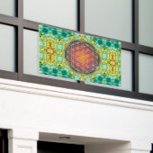 Banderoles Fleur de vie - or - fractale 2 (Bâtiment extérieur)