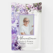 Banderoles Fleur d'eau violette Lilac Célébration de la vie (Verticale)