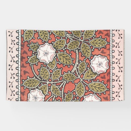 Banderoles Fleur d'illustration Rose sauvage Vintage (Horizontal)