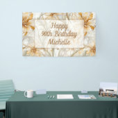 Banderoles Fleur dorée Joyux 90e anniversaire (Salon professionnel)