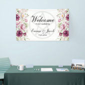 Banderoles Fleur romantique Pentacle de pivoine florale (Salon professionnel)