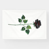 Banderoles Fleur rose noire (Horizontal)