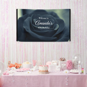 Banderoles Fleur Rose noire Fleur gothique foncé Accueil