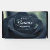 Banderoles Fleur Rose noire Fleur gothique foncé Accueil (Horizontal)