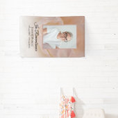 Banderoles Fleur rose pâle Pétales Mémorial funéraire (Insitu)