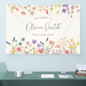 Banderoles Fleur sauvage coloré 1er anniversaire fête (Salon professionnel)