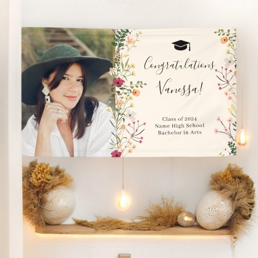 Banderoles Fleur sauvage de Bohême félicitations diplôme