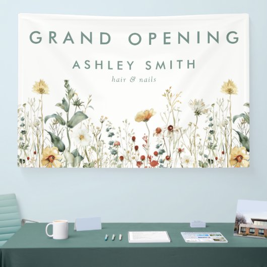 Banderoles Fleur sauvage d'été Grand ouverture (Salon professionnel)