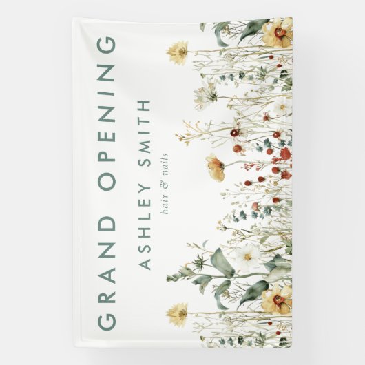 Banderoles Fleur sauvage d'été Grand ouverture (Verticale)