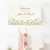 Banderoles Fleur sauvage Jaune Marigold Mariage de feuillage (En situation)