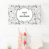 Banderoles Fleur sauvage Monochrome Mariage moderne (En situation)