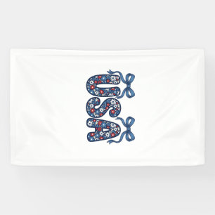 Banderoles Fleur USA Ruban Vector Design Patriotique_1