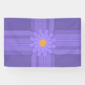 Banderoles Fleur violette simple sur Cross Modern (Horizontal)