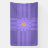 Banderoles Fleur violette simple sur Cross Modern (Verticale)