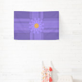 Banderoles Fleur violette simple sur Cross Modern (Insitu)